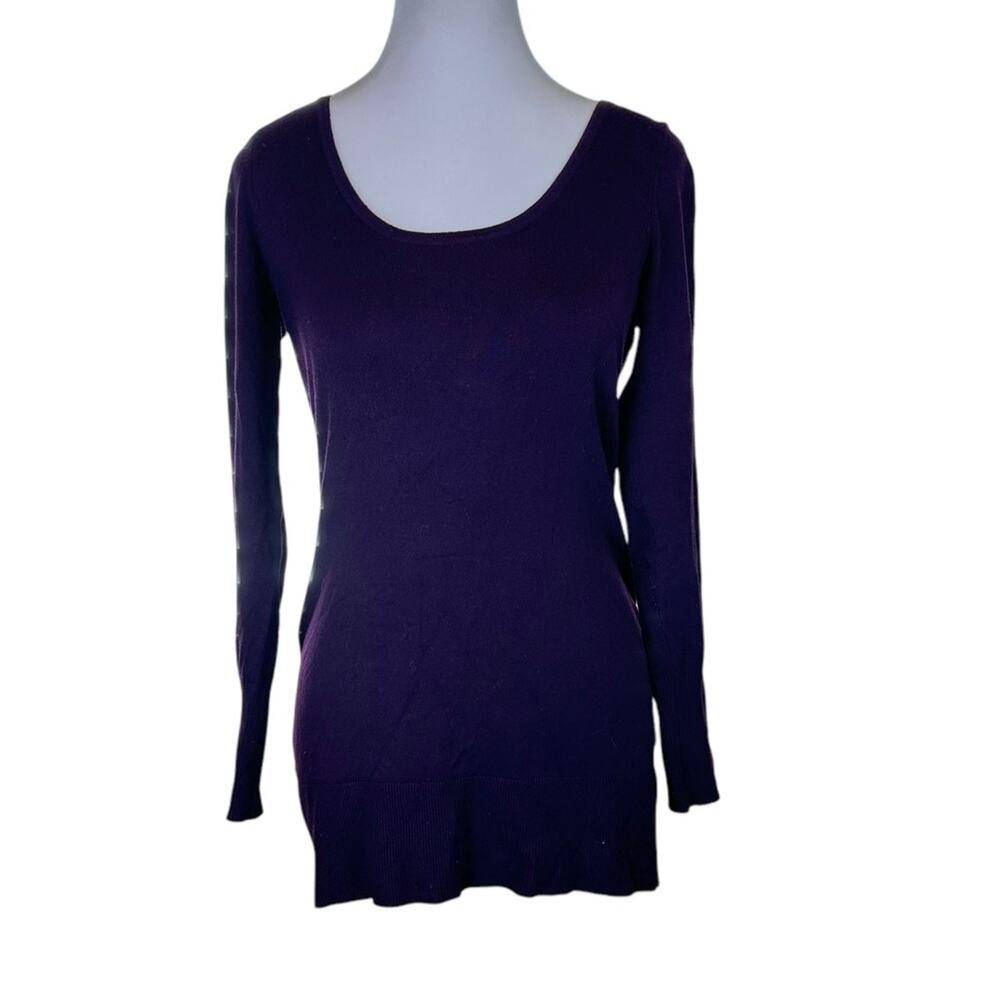 Cache Cross Back Sweater Burgundy Size Small